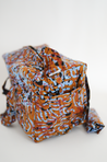 Hand-sewn African kitenge fabric overnight duffle bag