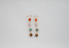 Multicolor dangle earrings, featuring Agate gemstones hand-assembled by artisans in Charlotte, NC, USA.