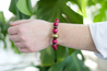 Vicki Plum Bracelet - a chunky accessory perfect for any boho babe! Made with jewel-toned plum stones and Indian brass, this bracelet adds a touch of ethnic flair to any outfit. Spice up your jewelry game (and wardrobe) with this unique piece!