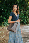 100% genuine leather tote or crossbody bag with removable strap and wristlet handmade by artisans overcoming poverty in Ethiopia