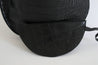 black leather circle bag with insert
