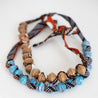 African Kitenge fabric with paper bead necklace