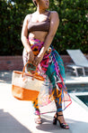 Multicolor Leaf Sarong