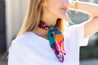Multicolor Leaf Scarf
