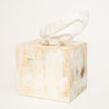 Tissue box cover handmade out of wood and cattle horn