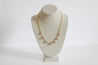 Minimal purple gold chained necklace. 