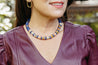 Handmade mixed texture colorful beaded short necklace