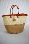 Large Pacific Sisal and Leather Beach Tote