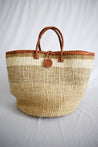 Large Pacific Sisal and Leather Beach Tote