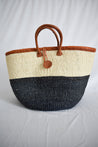 Large Pacific Sisal and Leather Beach Tote