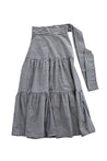 Navy and White Stripe Classic Tiered Wrap Skirt