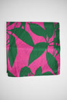 Pink with Green Leaf Scarf