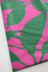 Pink with Green Leaf Scarf