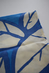 Blue with Ivory Leaf Scarf
