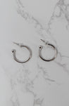 Silver hoop earrings