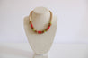 wooden beads with red heart wood pendant necklace