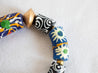 Colorful beaded bracelet made out of unique African krobo beads