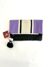 Foldover clutch bag handcrafted out of sheep's wool and leather by artisans in Peru