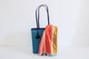 Extra large recycled tote bag in blue