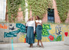 dark green wrap skirt