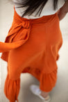 Orange wrap skirt