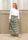 black and white chevron print skirt