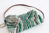 Green and tan tapestry clutch/crossbody