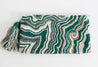 Green and tan tapestry clutch/crossbody