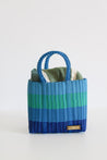 Mini tote bag in recycle plastic in multi color
