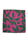 Pink with Green Leaf Scarf
