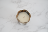 Hand-poured soy candle in a cattle horn vessel