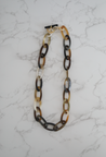 Link statement necklace handcrafted out of ethically-sourced cattle horn 