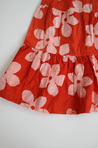 Pink/Coral Floral midi wrap skirt