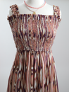 Pink, purple, and tan dress