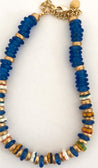 Handmade mixed texture colorful beaded short necklace