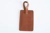 100% genuine leather branded Charlotte, NC luggage tag handmade by artisans overcoming poverty in Ethiopia
