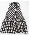 Black and white floral wrap skirt