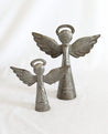 Angel figurine handmade made out of recycled Haitian steel