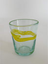 Clear Bubble Glass with Colorful Wave