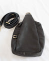 100% genuine sheepskin leather sling bag with adjustable strap handmade by artisans overcoming poverty in Ethiopia