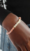 colorful letter bracelet with the words family