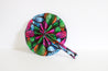 fuchsia and blue fan