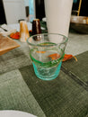 Clear Bubble Glass with Colorful Wave