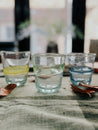 Clear Bubble Glass with Colorful Wave
