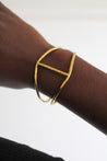 Abraham gold bar cuff bracelet