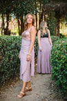 plaid lilac wrap skirt