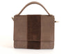 100% genuine leather and suede crossbody or clutch brown tonal purse