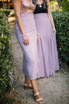 lilac gingam wrap skirt