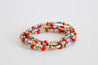stacked beaded bracelets colorful