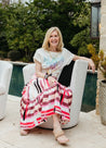 Multi-Pink Mod Wrap Skirt